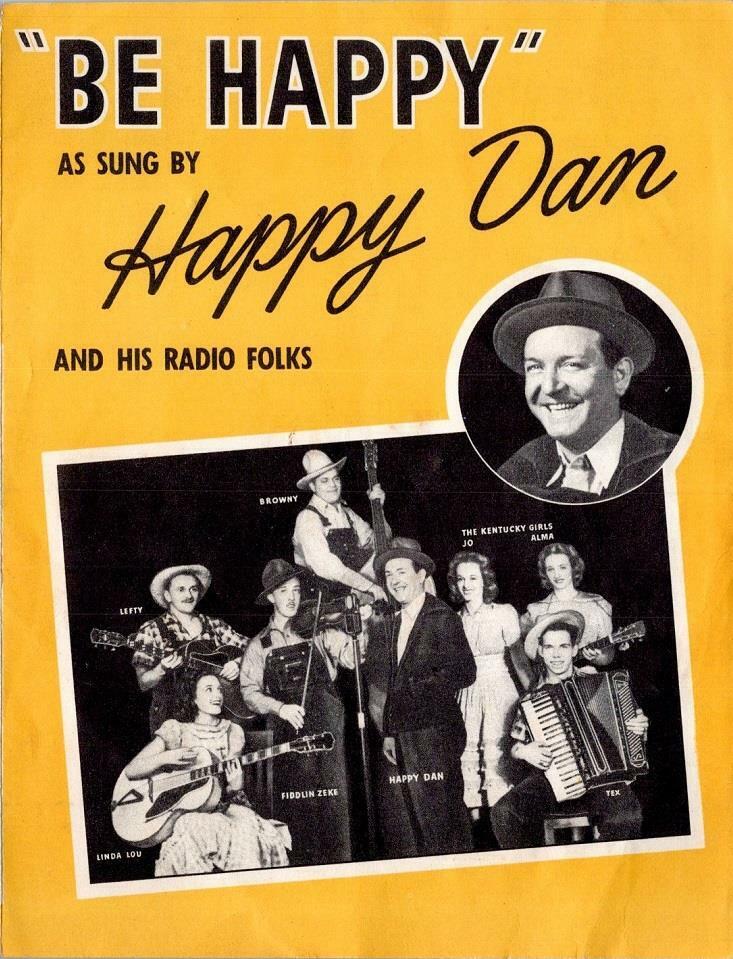 1949 HAPPY DAN & HIS RADIO FOLKS*COUNTRY BLUEGRASS*TOBACCO SNUFF ADVERTISING