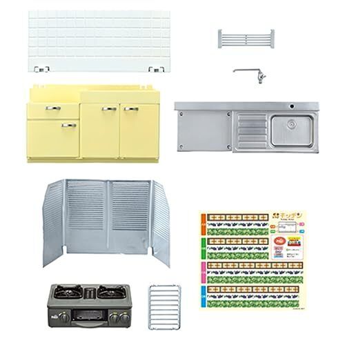 Rement Petit Sample Series Showa Retro Kitchen Approx. 220 x 145 x 90mm Made of