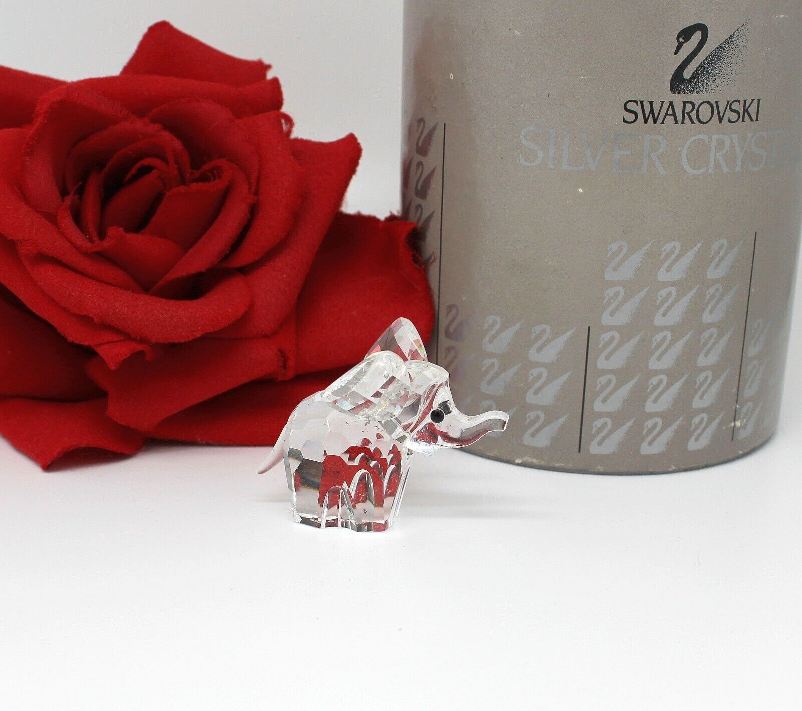 Swarovski Silver Crystal Elephant  Figurine 7640nr0400000 CAT RESCUE