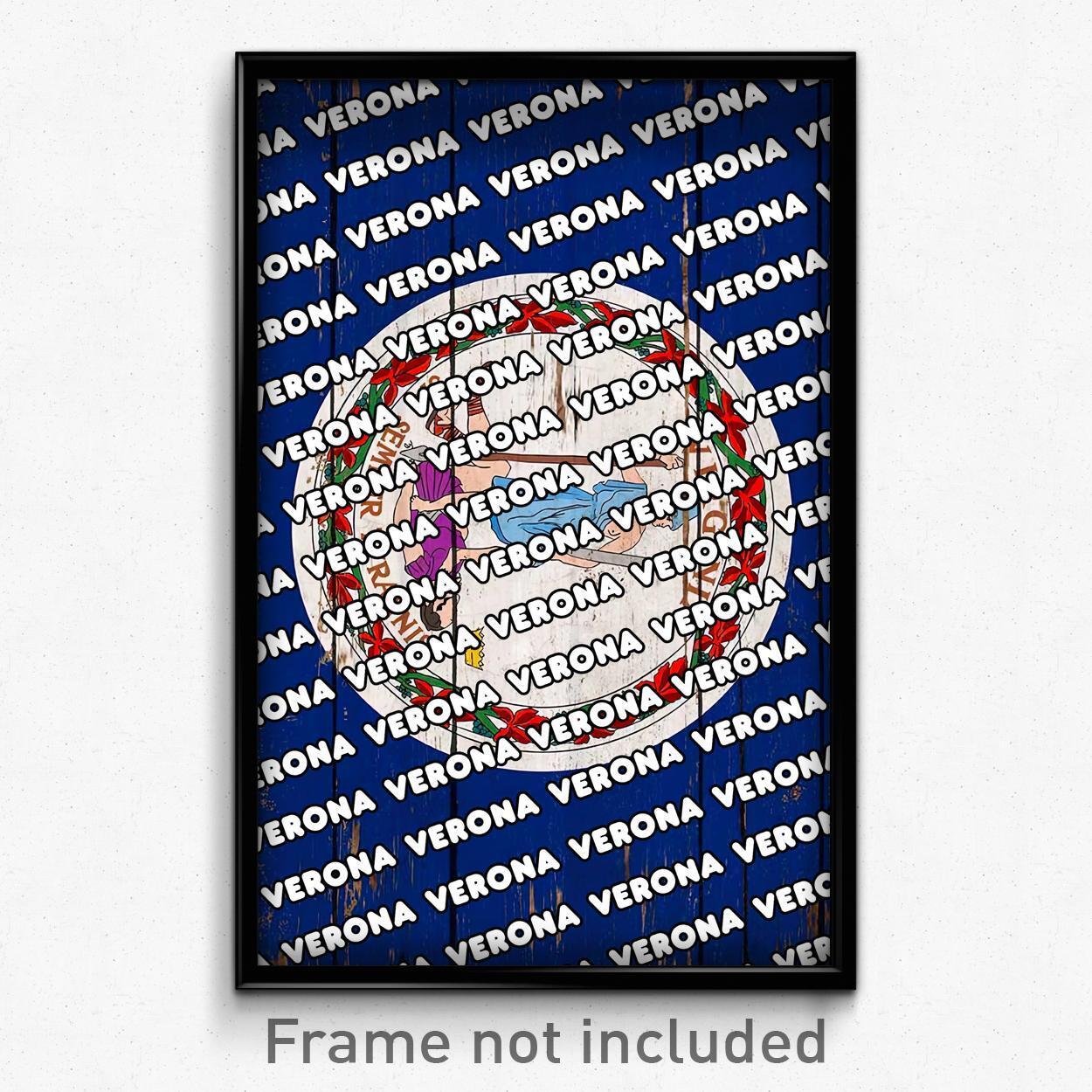 Verona Virginia Poster (VA City Souvenir 11x17 Town Print)