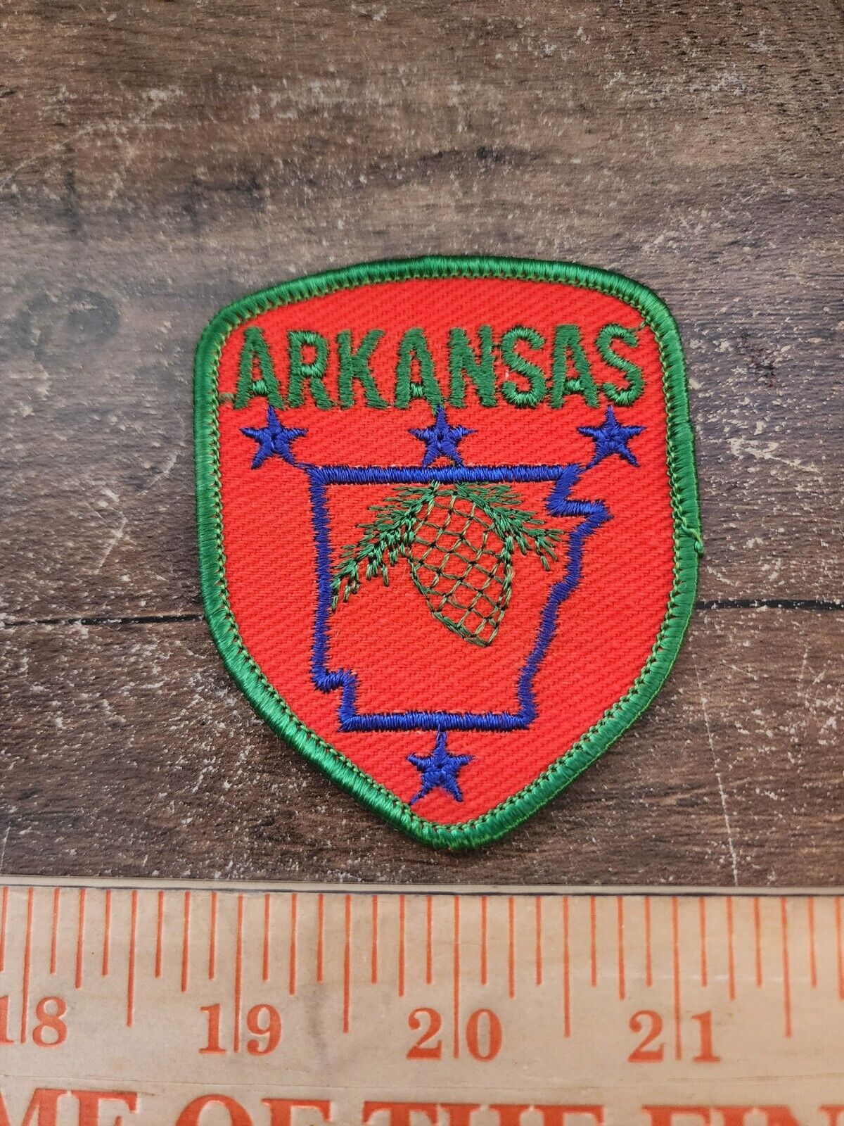 Vintage State of Arkansas Sew On Patch  v3