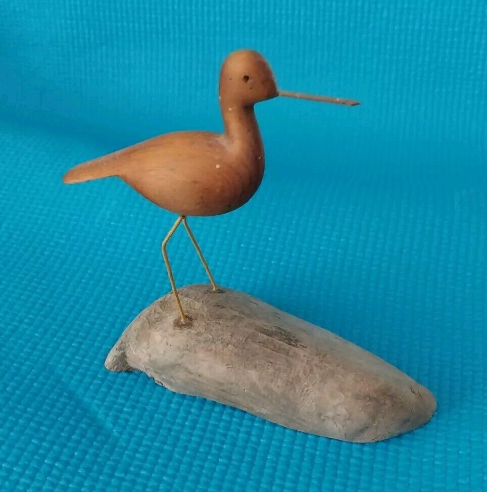  Vintage Carved Sandpiper Bird seashore birds seaguls