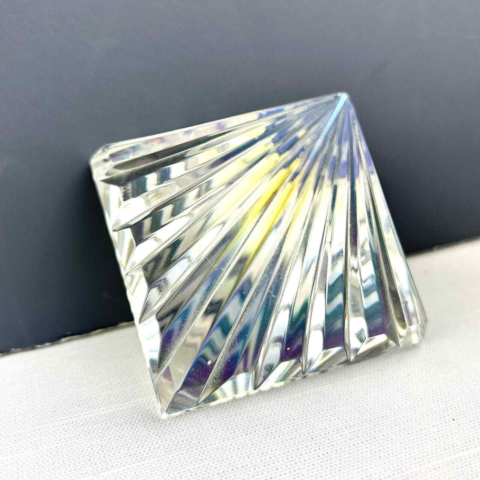 Vintage Glass Pyramid Paper Weight