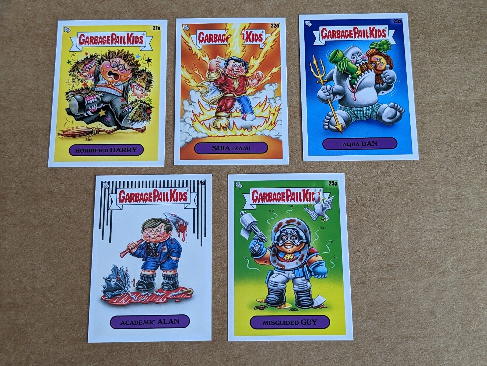 Garbage Pail Kids Book Worms Gross Adaptations Walmart Toy Aisle Set #\'s 21a-25a