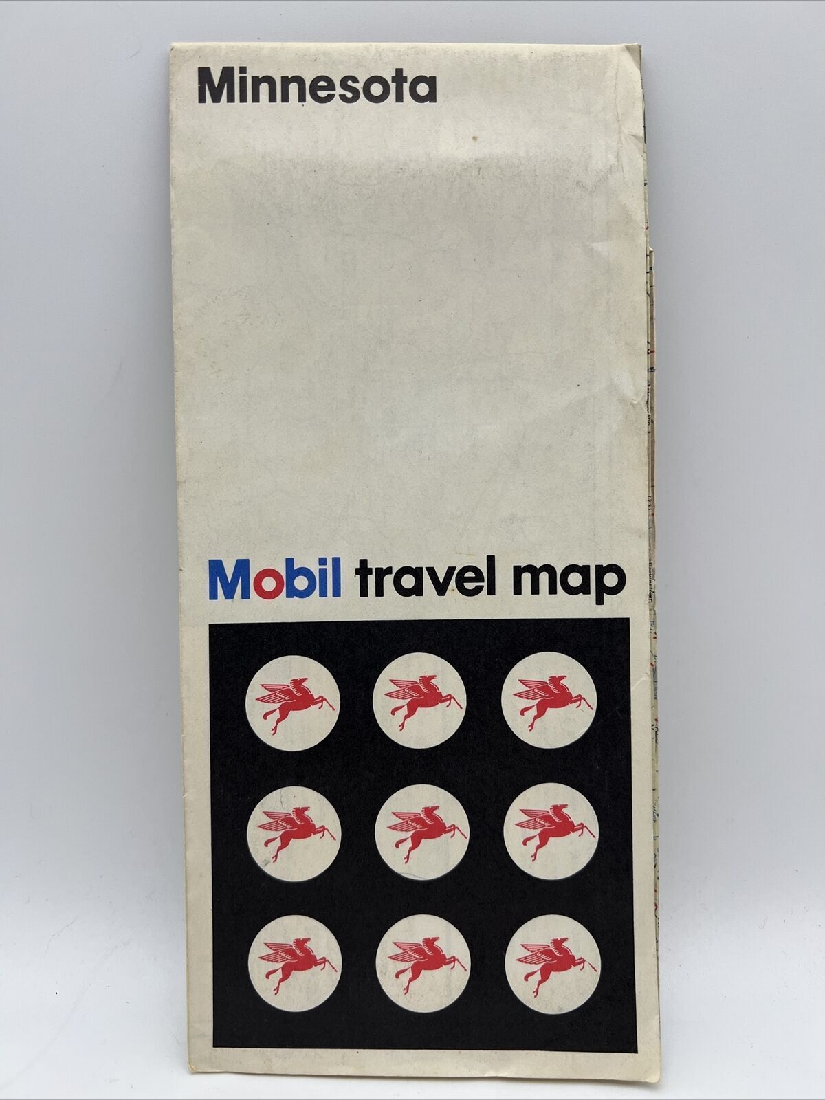 1968 MOBIL OIL MINNESOTA Highway Interstate Road Street Map TRAVEL TOUR GUIDE