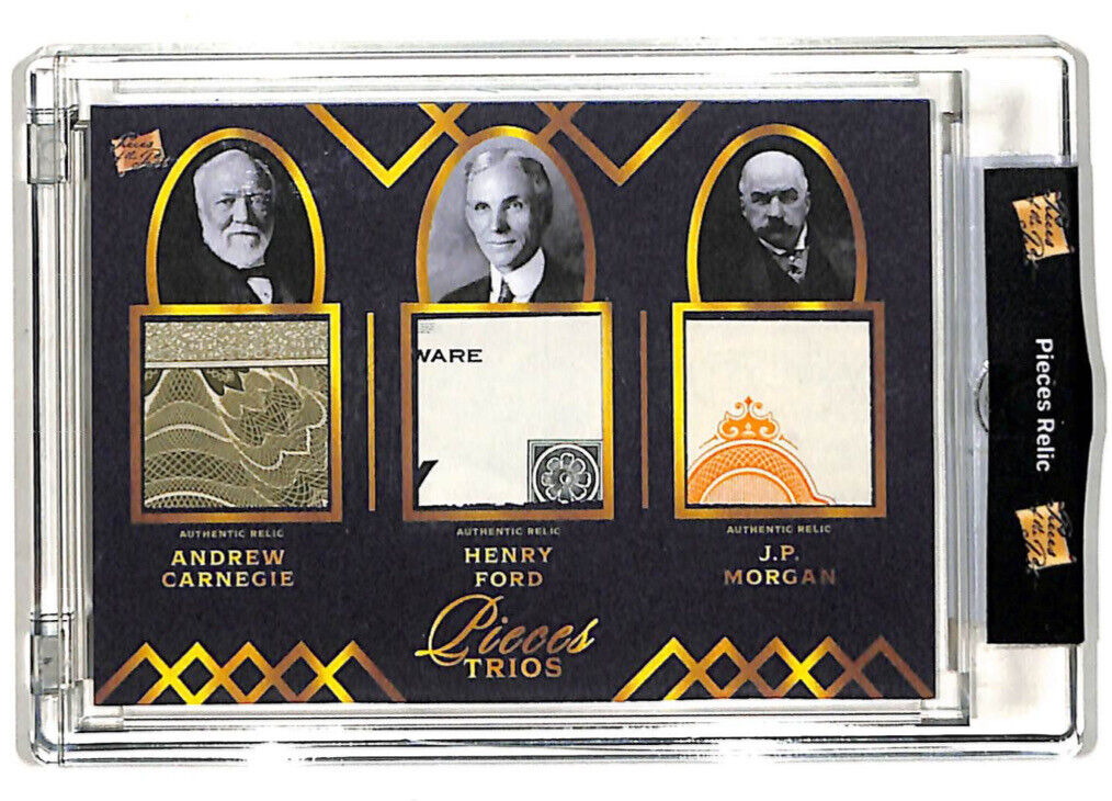 2022 Pieces Of The Past Andrew Carnegie Henry Ford JP Morgan relic card
