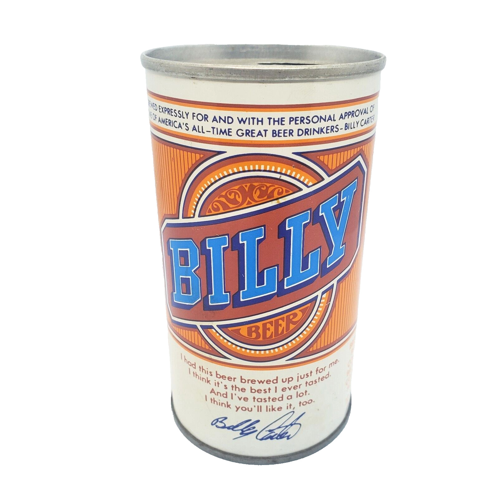 Billy Beer Aluminum Ring Pull Can Cold Spring, Minnesota MN Pull Tab Billy Carte