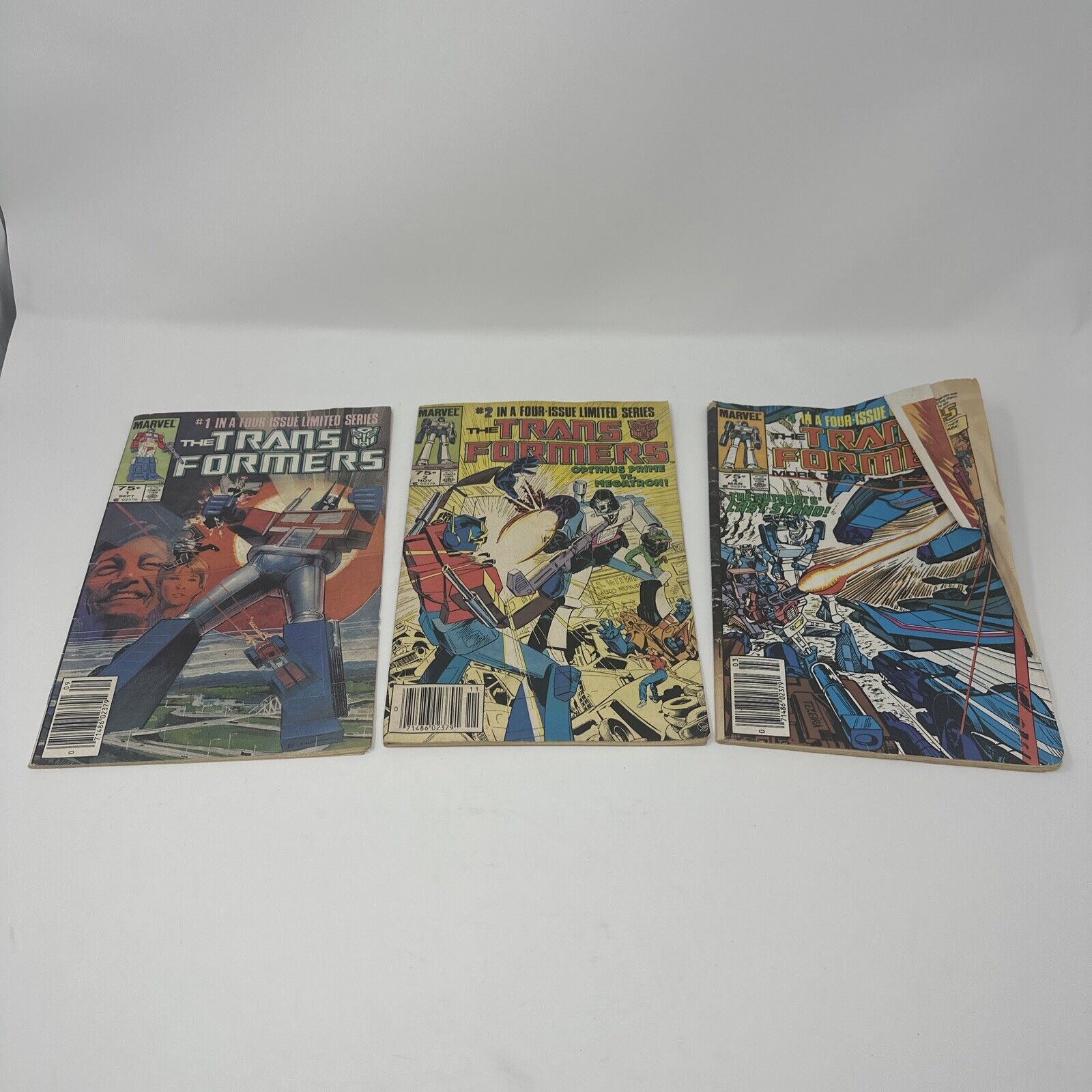 The Transformers #1 #2 #4 in a Four Issue Limited Series 3/4 Set 1984 MISSING #3