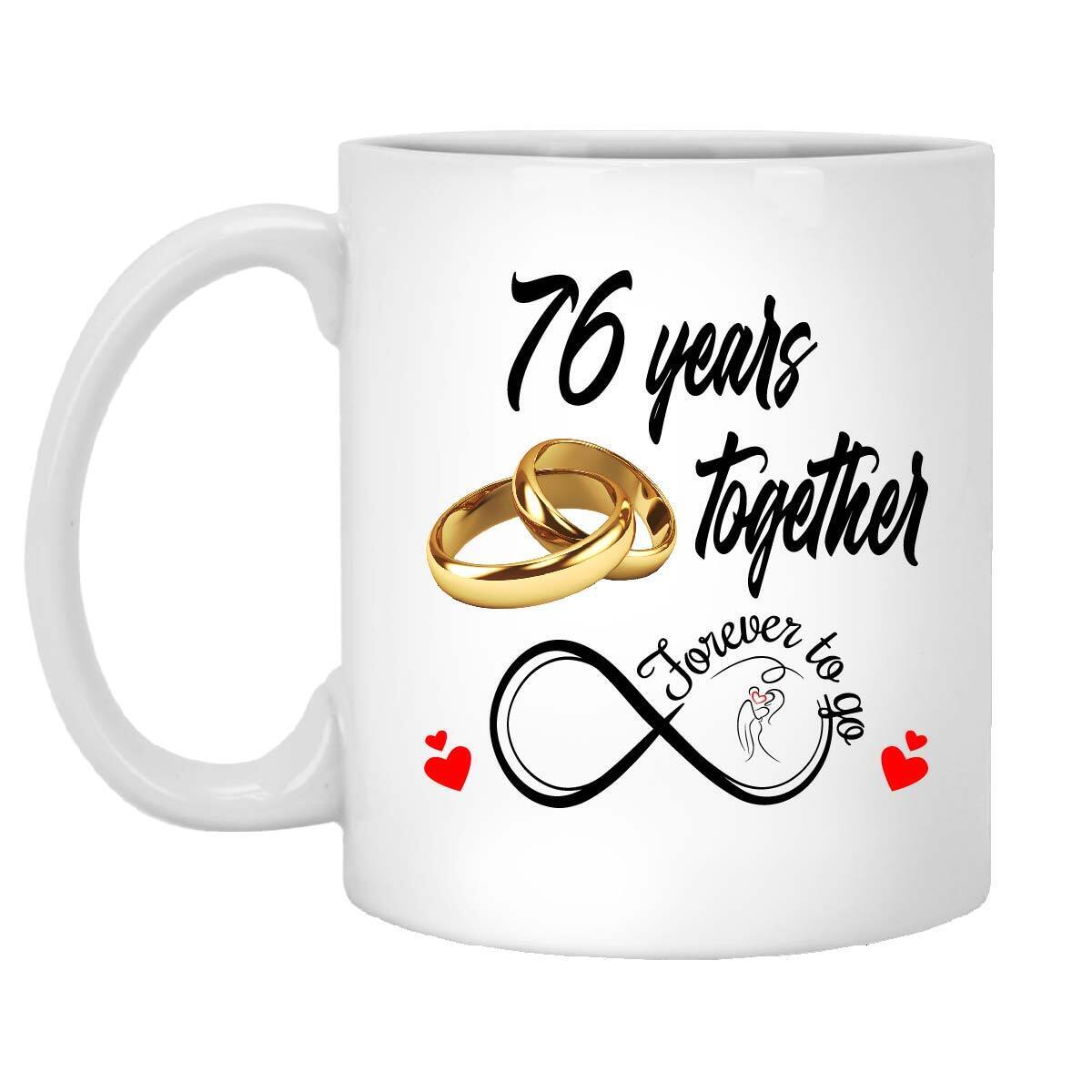 76st wedding anniversary gift for wife Coffee MUG th 76 Years together Husband