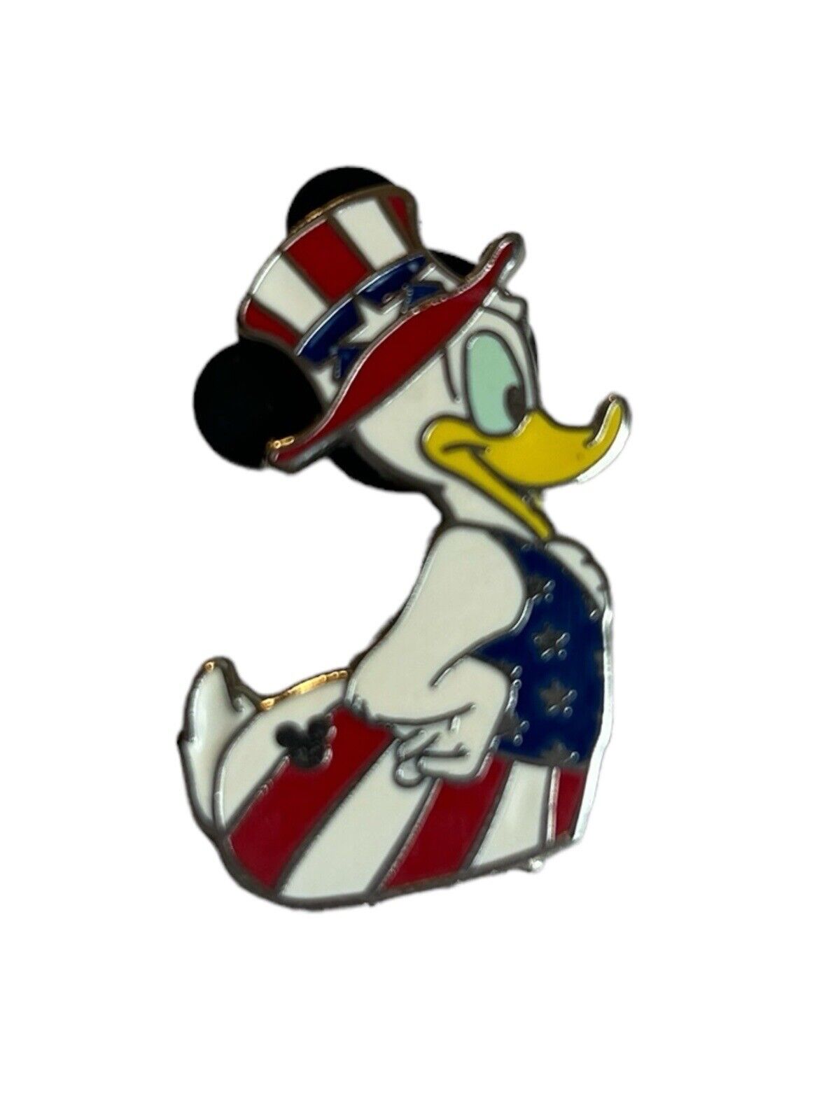 Disney Trading Pin Donald Duck 2007 Patriotic Hidden Mickey Flag Rubber Ducky