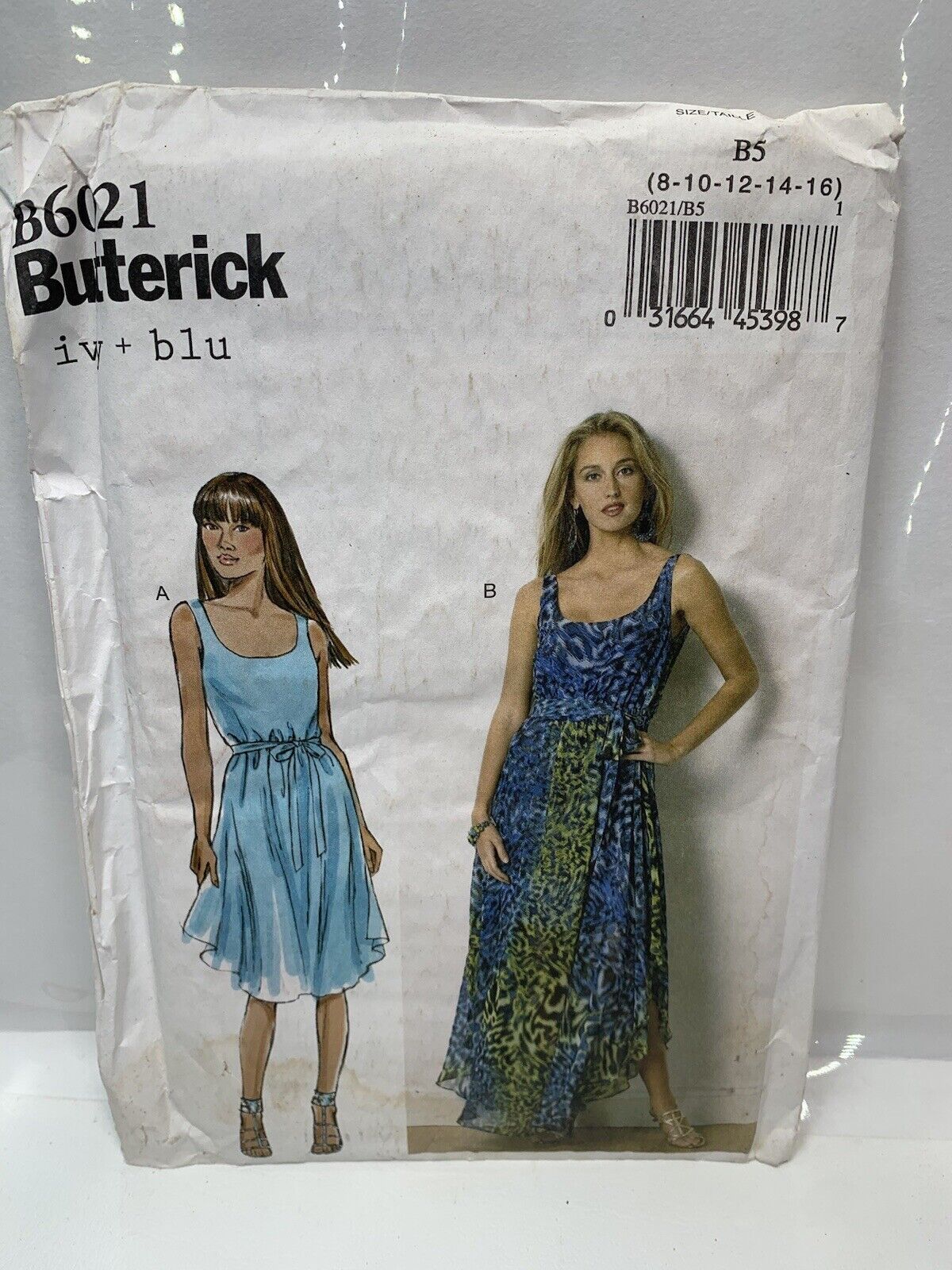 Butterick B6021 6021 Misses Ivy + Blue Dress Sewing Pattern 8-16 *Uncut * ISSUE