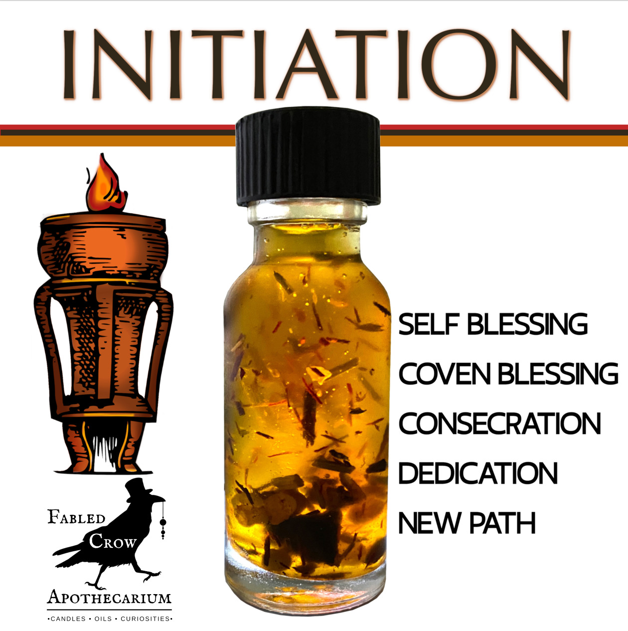 INITIATION Oil Self Blessing Dedication Consecration Witch Pagan FABLED CROW