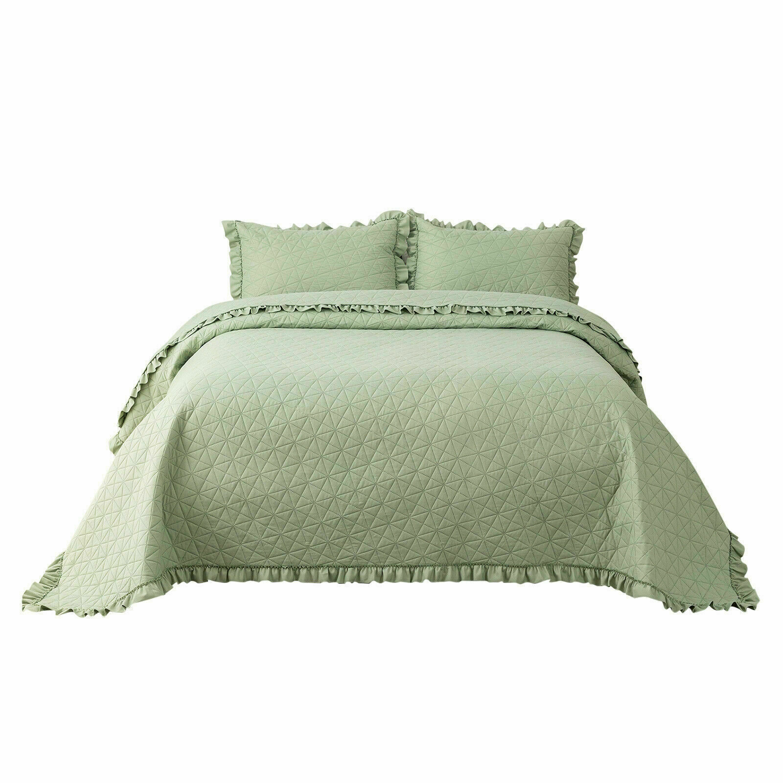 3 Pcs Embossed Bedspread Coverlet Quilt Bedding Set Ultra Soft Full Queen King