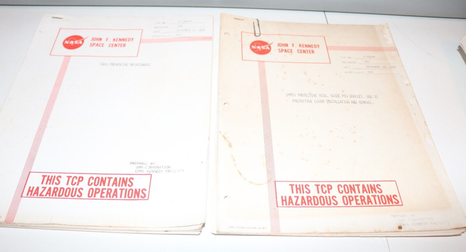 ORIGINAL 1968-69 NASA APOLLO SATURN LAUNCH OPERATIONS BOOKS KSC SPACE CENTER