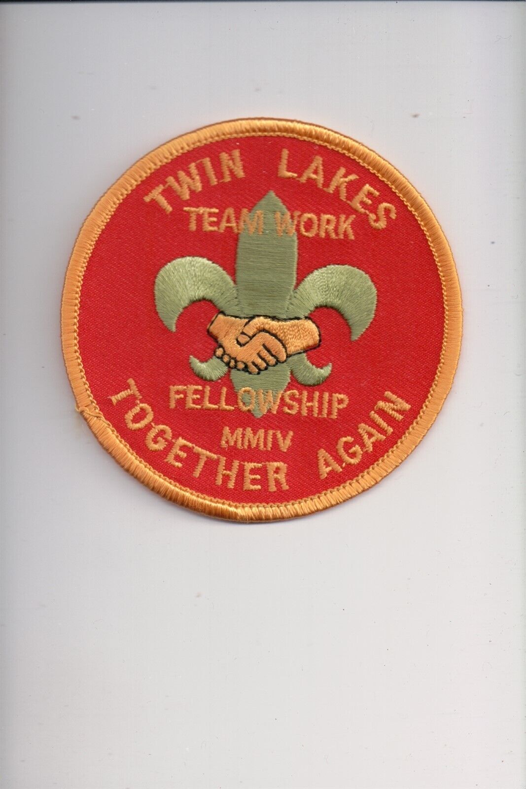 Twin Lakes Team Work Fellowship Together Again patch