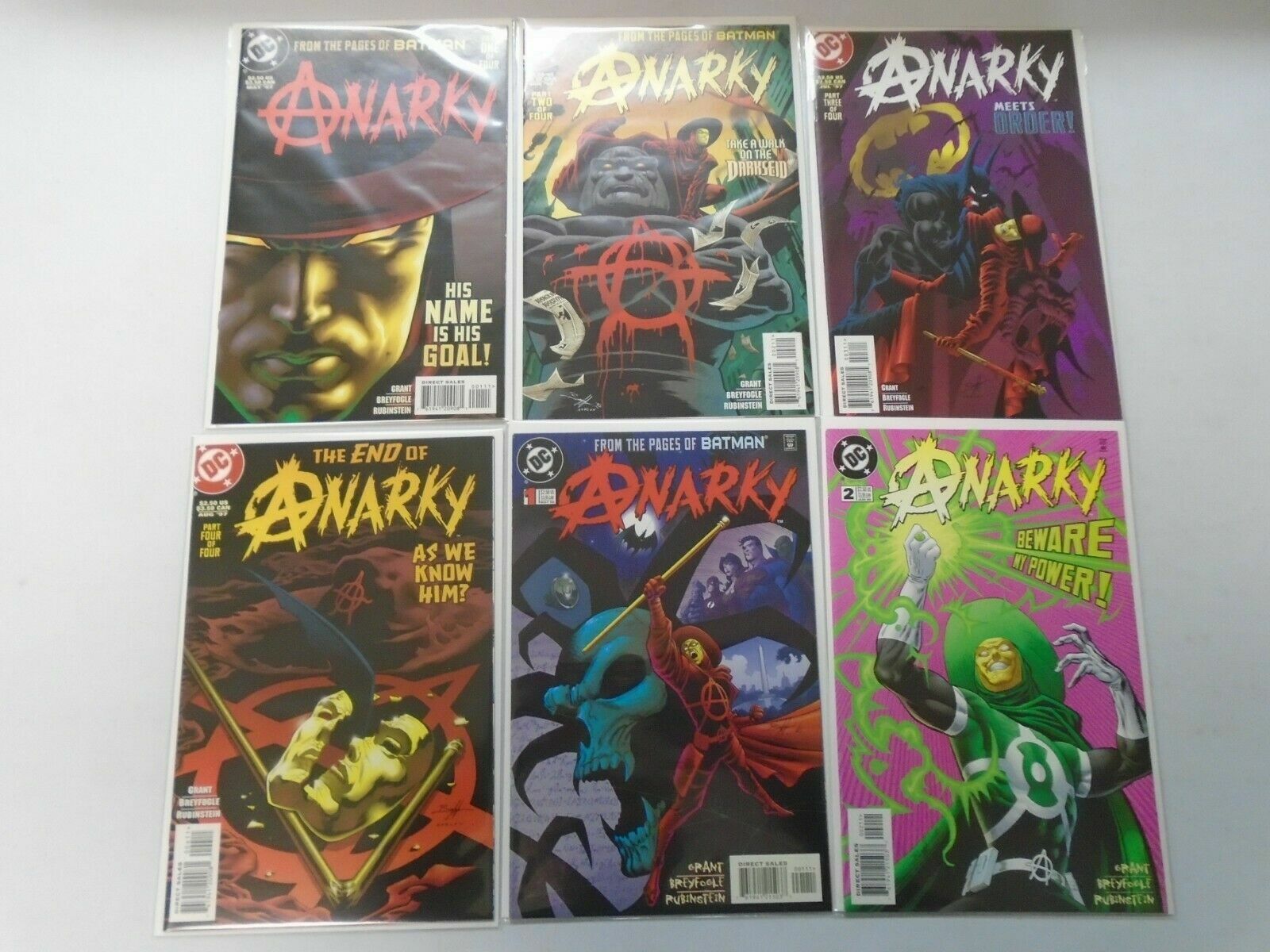 Anarky 1st & 2nd series lot 12 different 8.5 VF+ (1997 & 99)