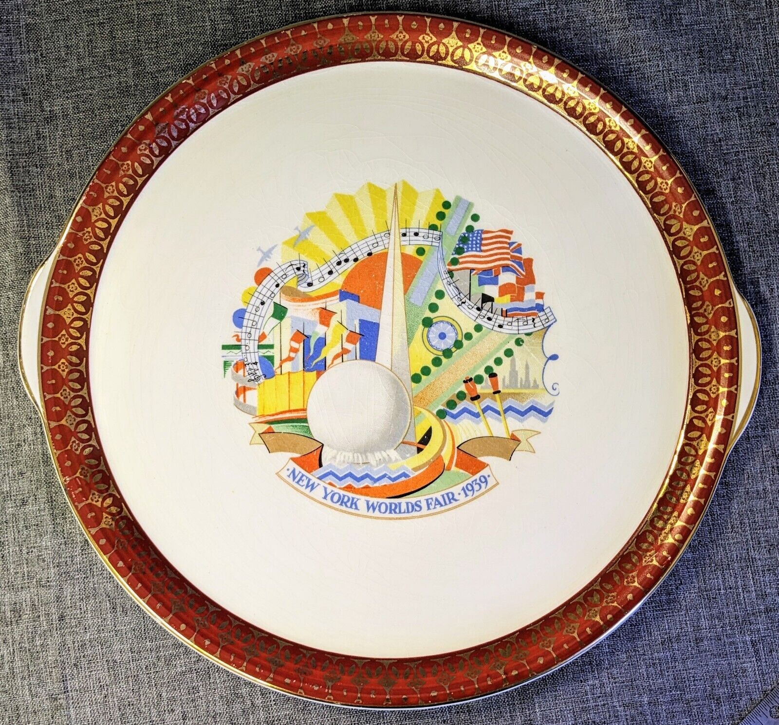 1939 New York World's Fair Cronin China Serving Plate - Beautiful