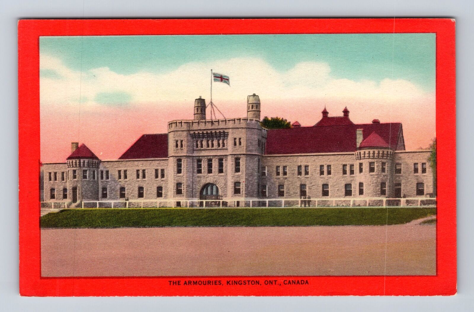 Kingston Ontario-Canada, the Armouries, Antique Vintage Souvenir Postcard