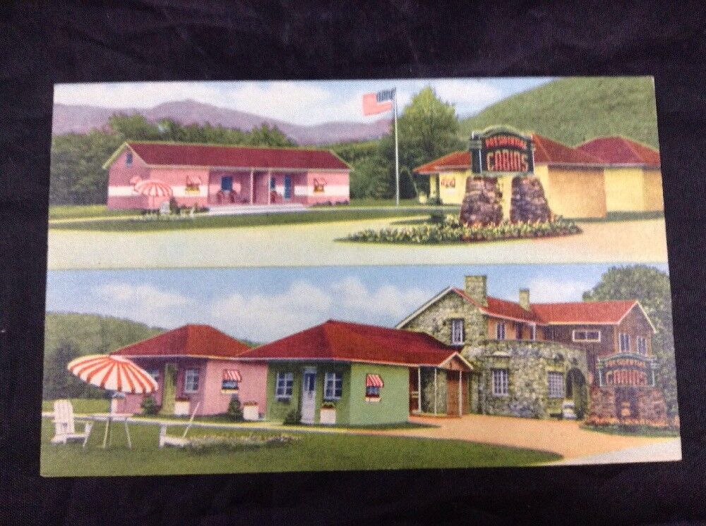 Gorham New Hampshire Presidential Motel Court Vintage Color Postcard 1963 Posted