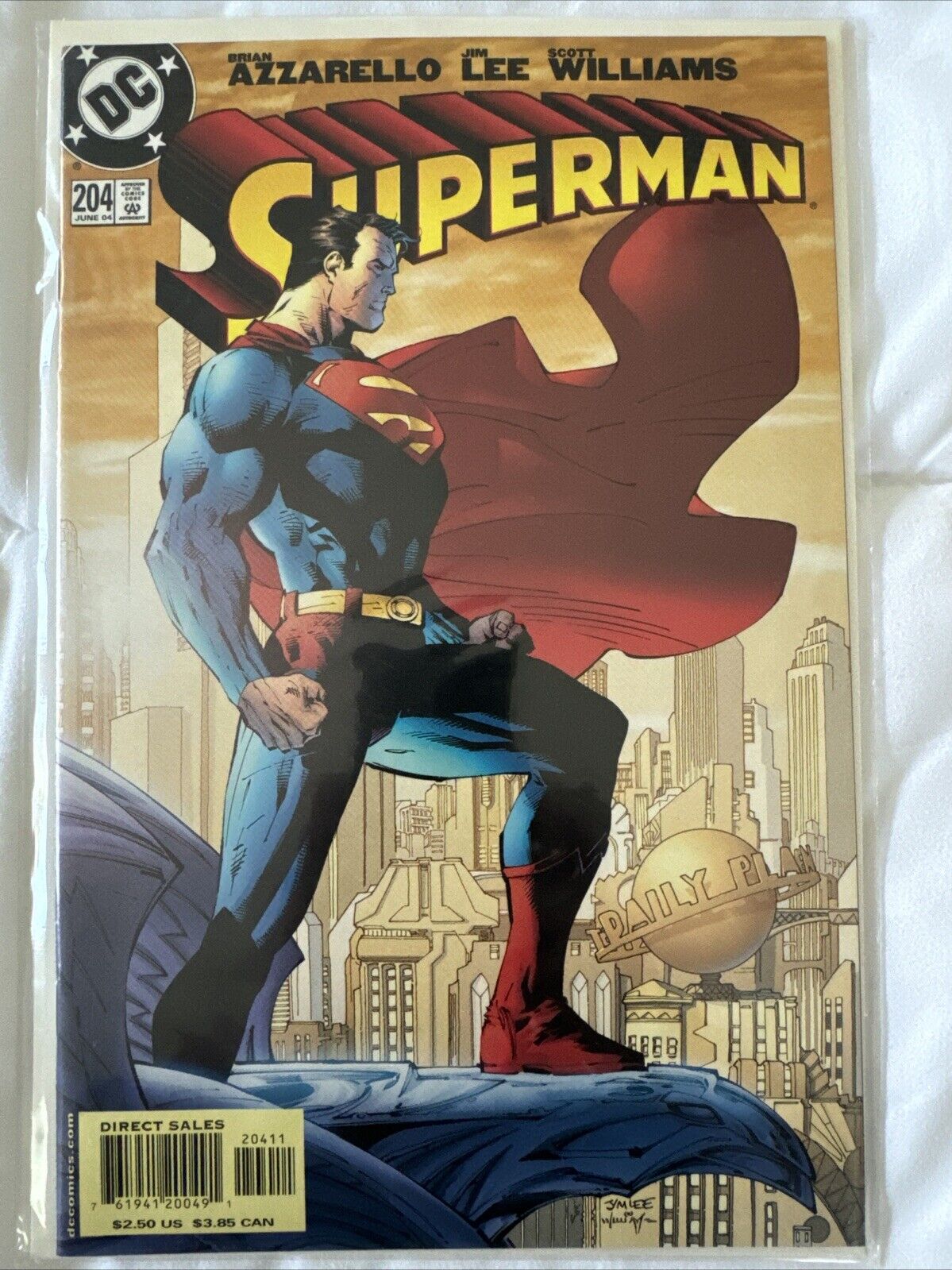 Superman (1987 series) #204 NM. DC comics Jim Lee Brian Azzarello Scott Williams
