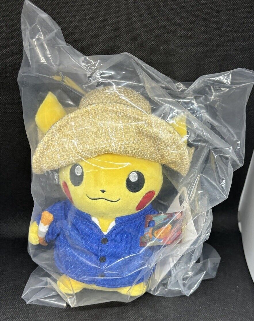 Pikachu Van Gogh Museum X Pokemon Center Plush 7in. Limited Edition Sealed