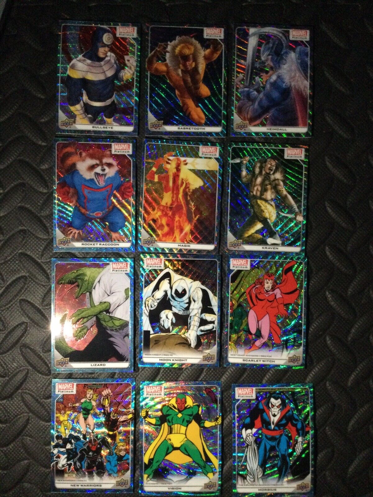 2023 Marvel Platinum Upper Deck Rare Card Lot. Blue Surge, Rainbow, Numbered.