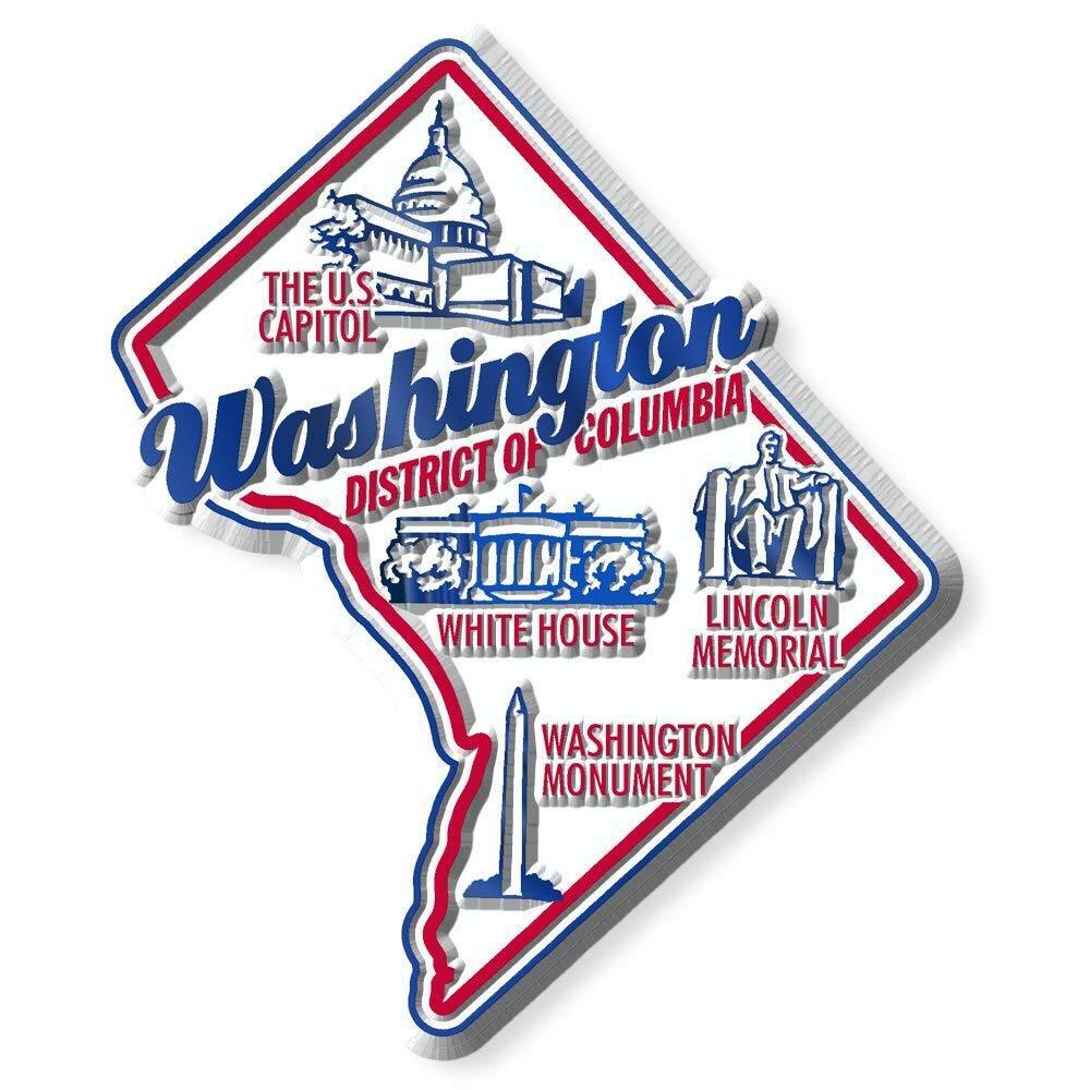 Washington D.C. Premium State Map Magnet