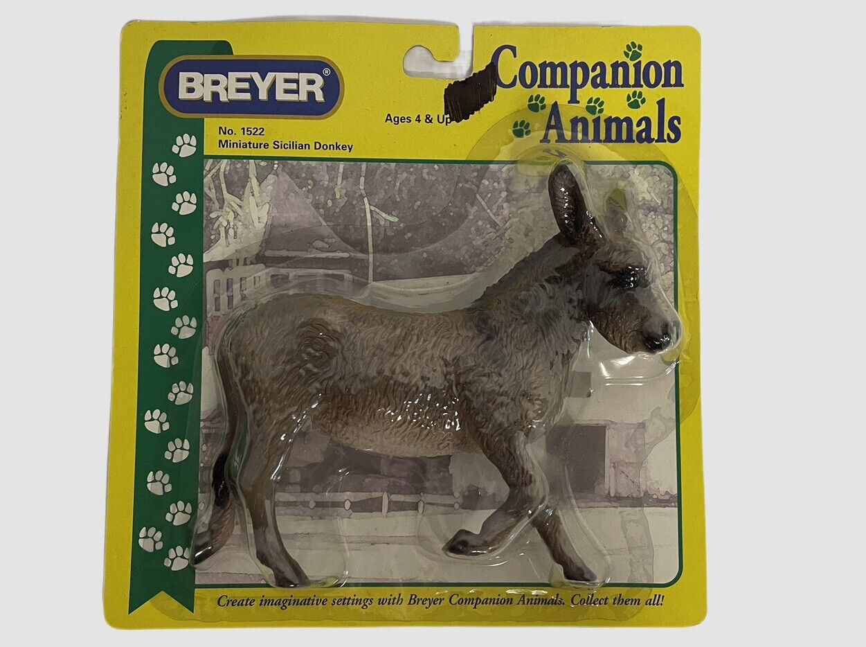 Rare Retired Breyer Horse Companion Animal #1522 Miniature Sicilian Donkey