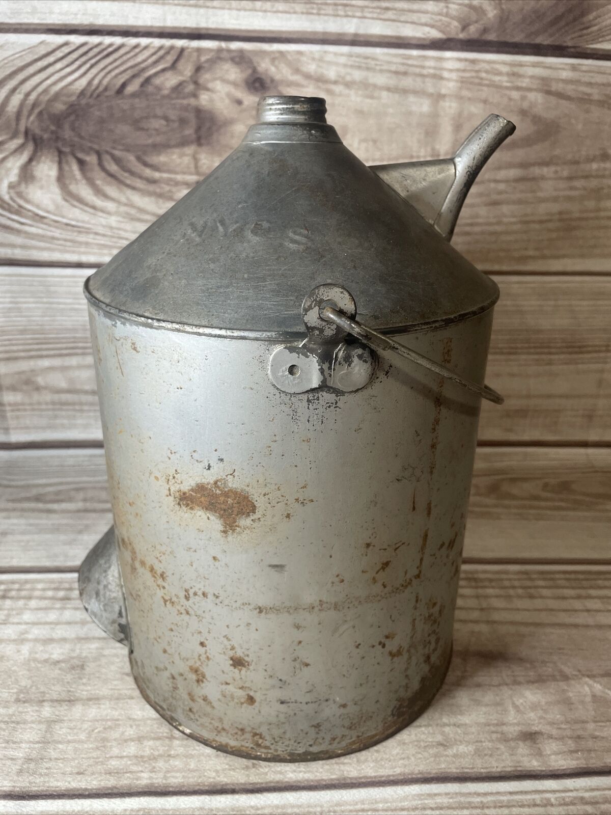 Vintage Galvanized Oil Can NYCS