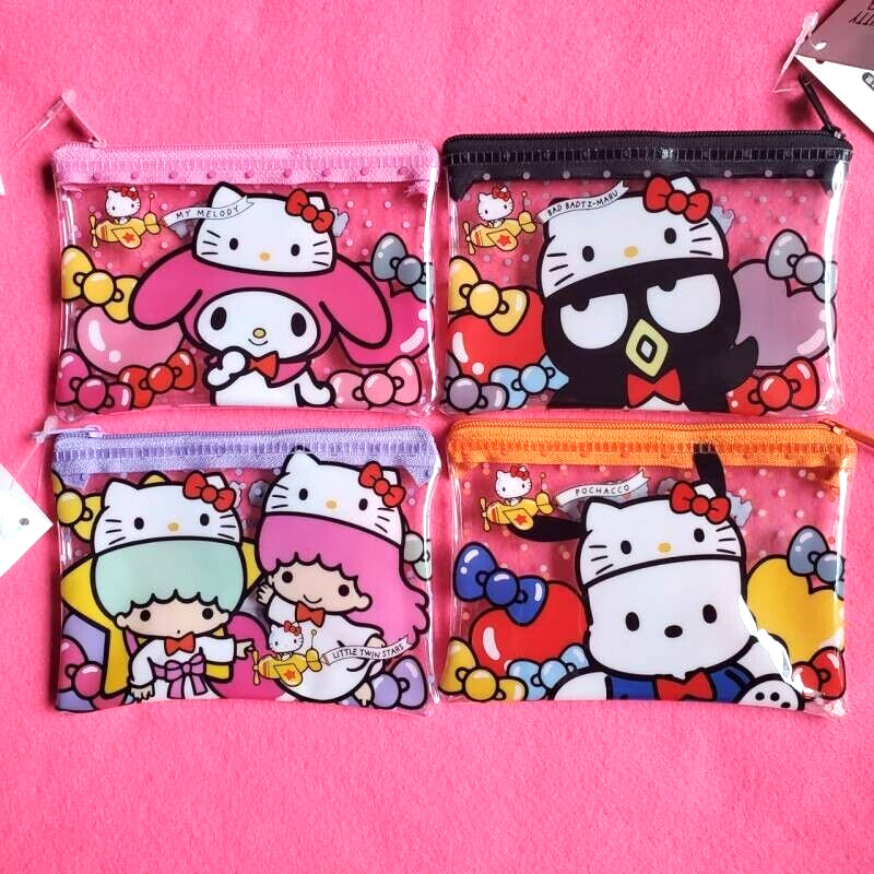 Sanrio Characters Hello Kitty 50Th Anniversary Flat Pouch Japan Set of 4