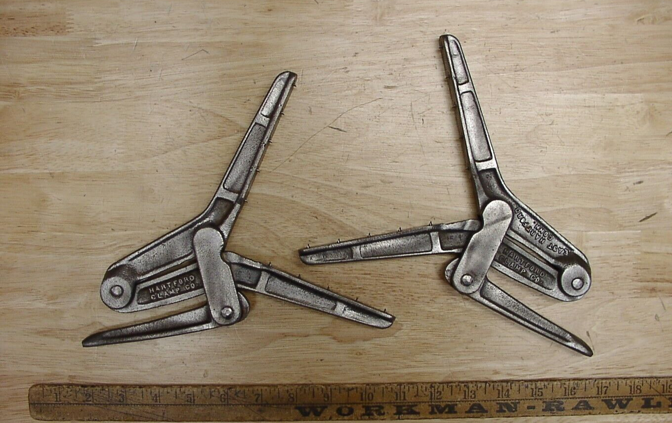 2 Antique Hartford Clamp Co 62-HM Miter Clamps,5