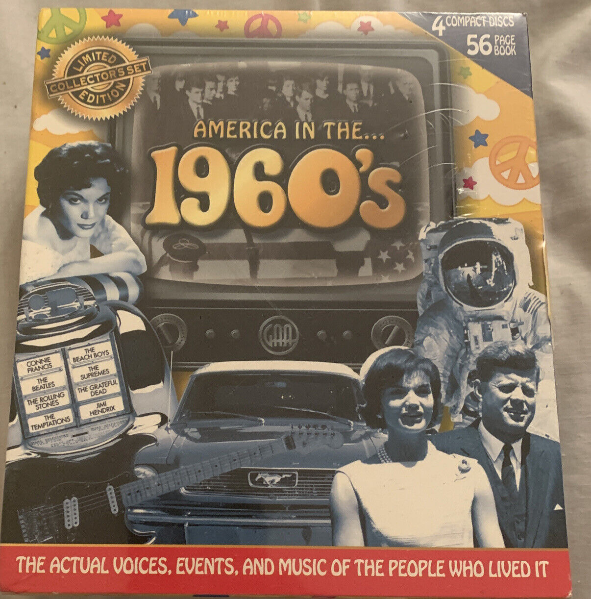America In The 1960s  4 CDs +56 Page Book Great American Audio Brand New