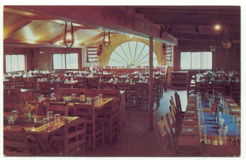 Rothbury MI Jack & Jill Ranch Dining Room Postcard Michigan