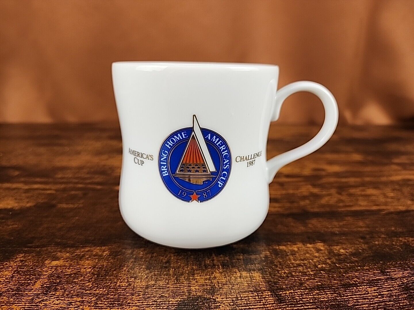 Vintage 1987 America’s Cup Sailing Challenge Tasters Choice Sponsor Coffee Cup