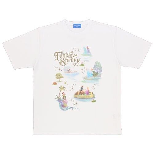 Japan Tokyo Disney Resort T-shirt S M L LL Fantasy Springs Peter Pan Rapunzel