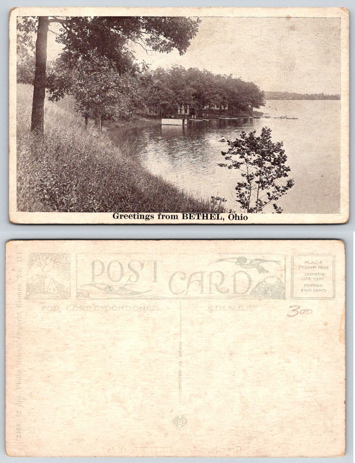 Bethel Ohio EAST FORK LAKE Postcard L344