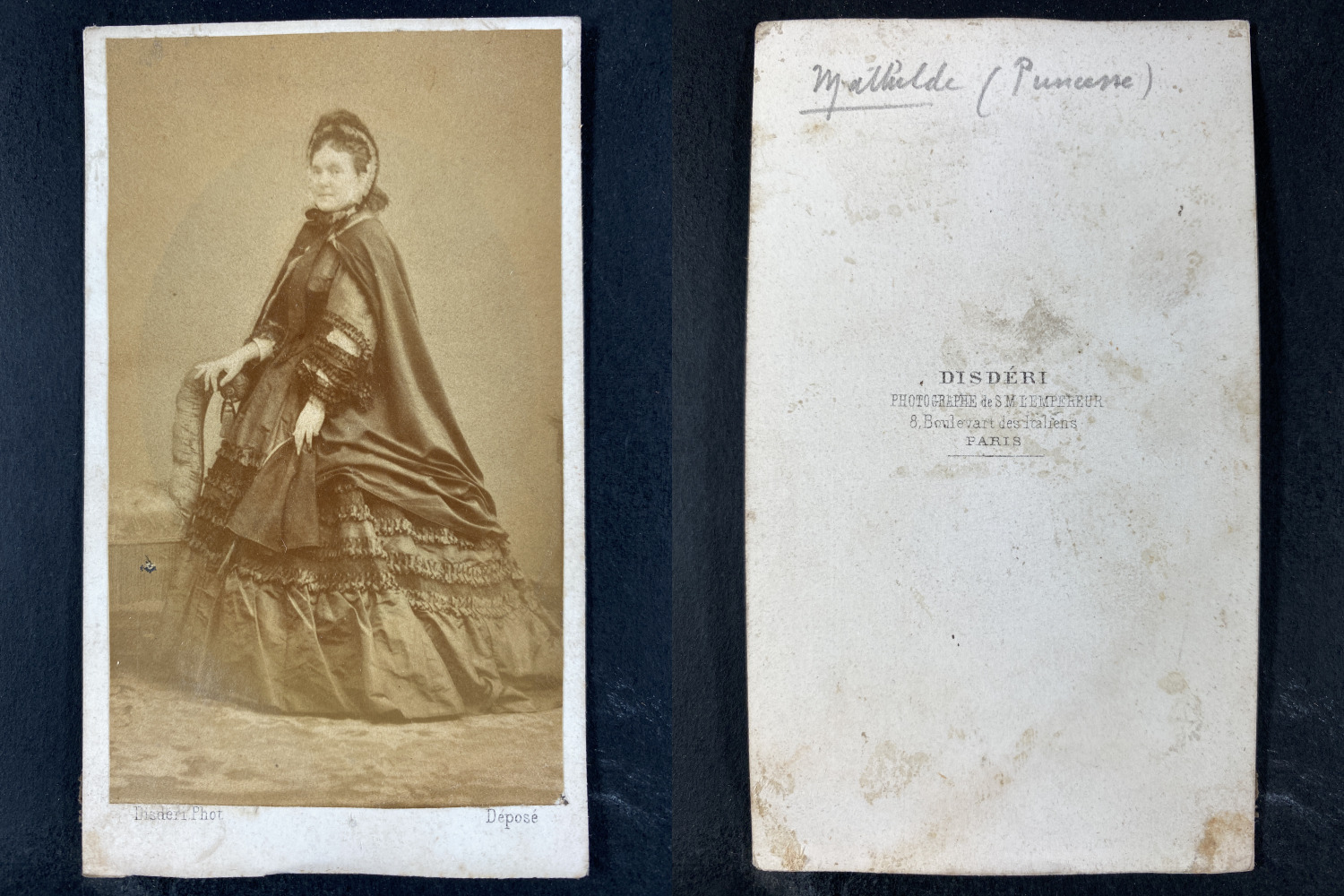 Disderi, Paris, Mathilde Bonaparte Vintage cdv albumen print.Mathilde Letizia 