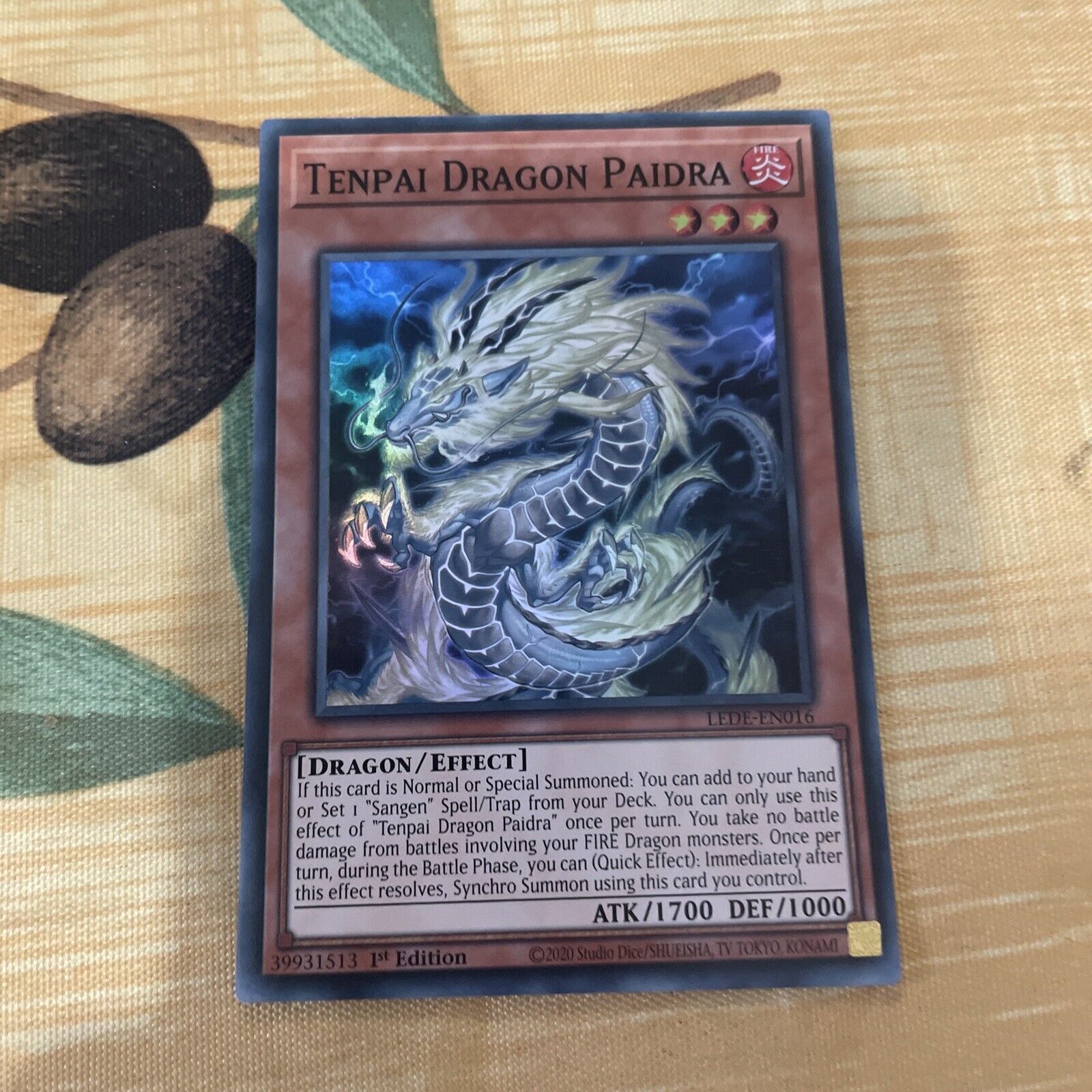 LEDE-EN016 Tenpai Dragon Paidra : Super Rare Card : 1st Edition YuGiOh TCG