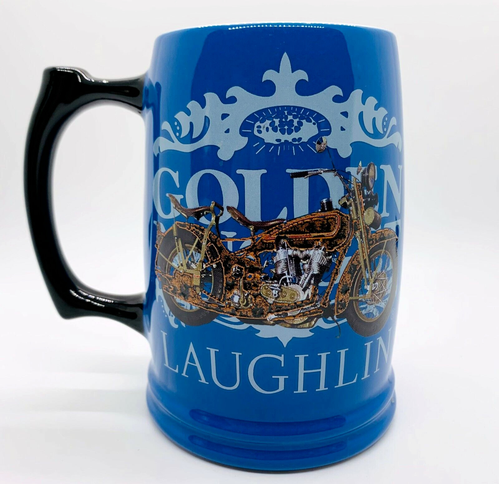 Blue Golden Nugget Laughlin Motorcycle Coffee Mug Cup Beer Stein