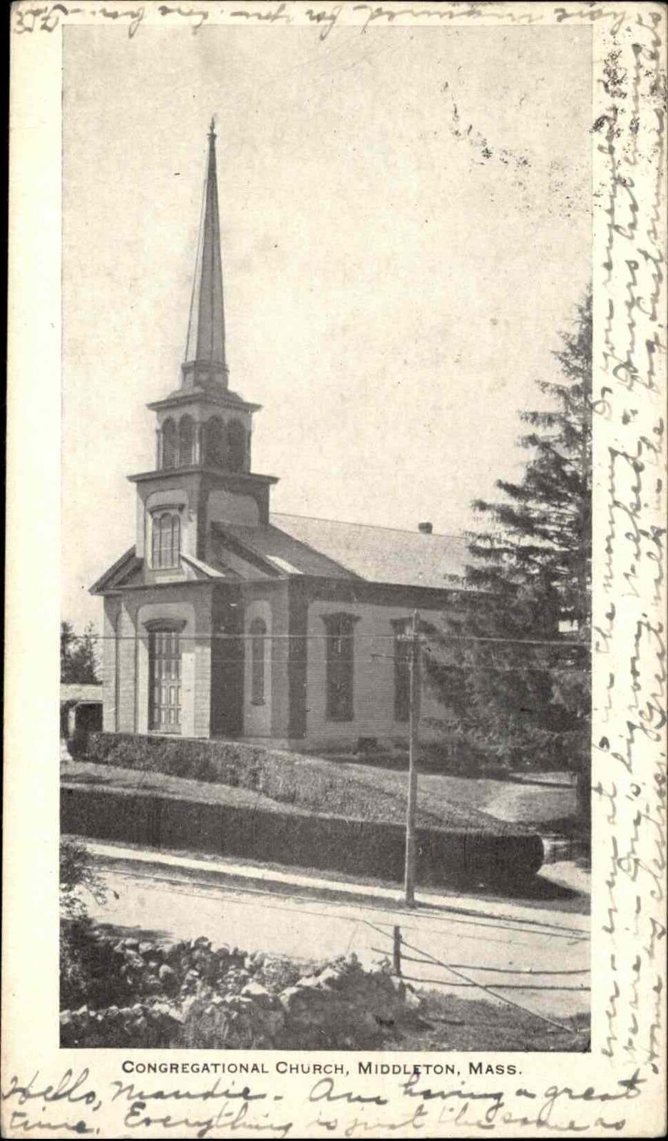 Middleton Massachusetts MA Church c1900s-10s Postcard