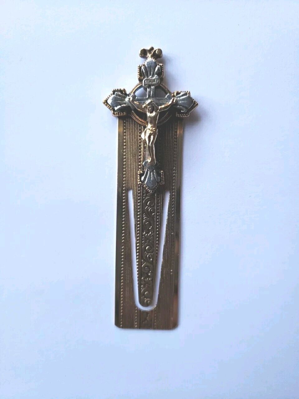 Vtg Vatican Library Collection Crucifix Bible Bookmark 3 1/4 Inch