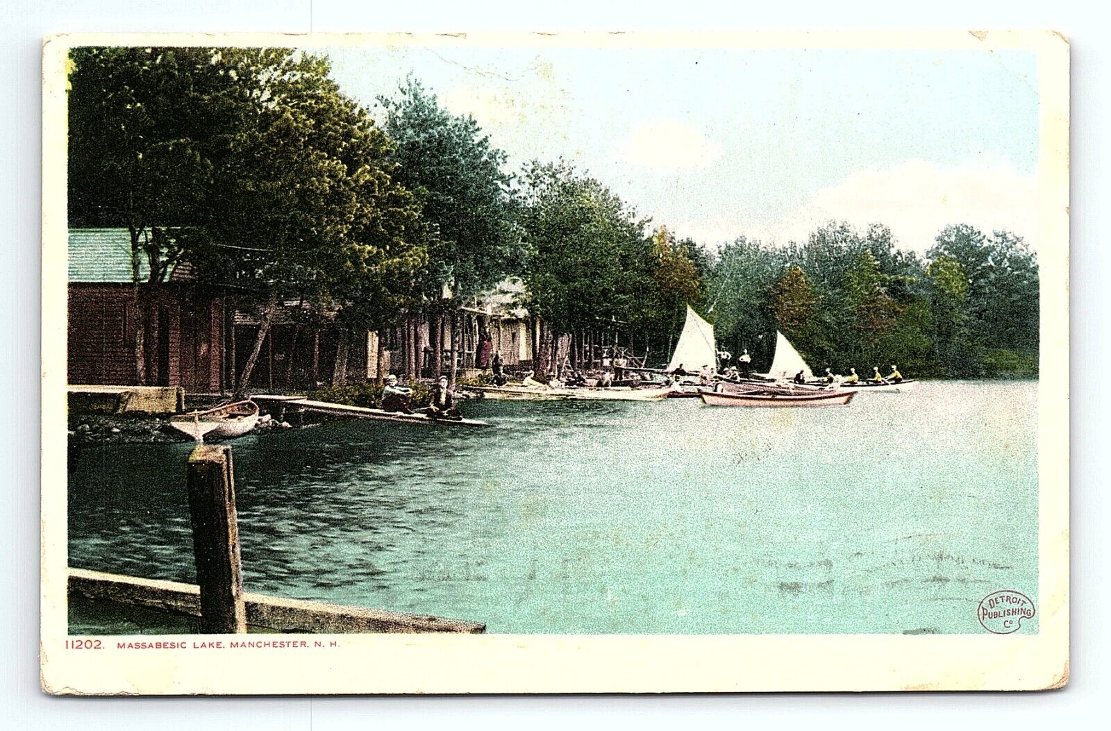 Massabesic Lake Manchester New Hampshire NH Vintage Postcard