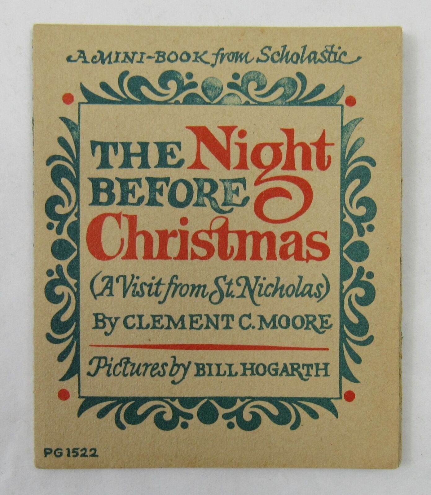 VTG 1973 SCHOLASTIC MAGAZINES BOOKLET THE NIGHT BEFORE CHRISTMAS BILL HOGARTH