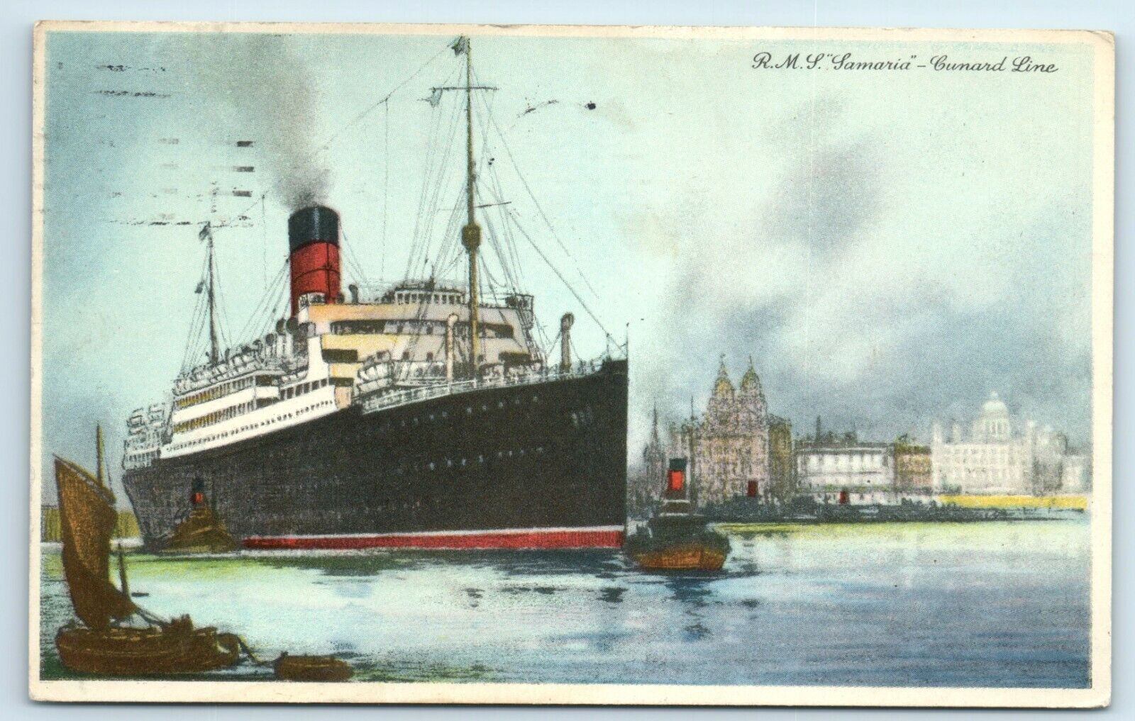 Postcard RMS Samaria, Cunard Line 1935 H96
