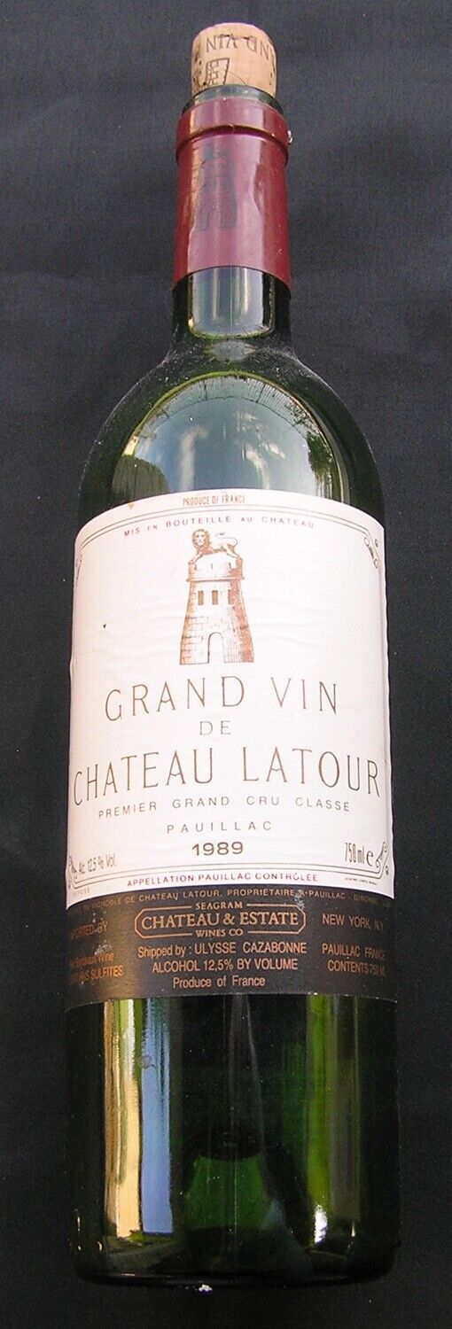 Chateau Latour 1989  Empty Bottle Collectables Extremely Rare￼ Cork  No Reserve
