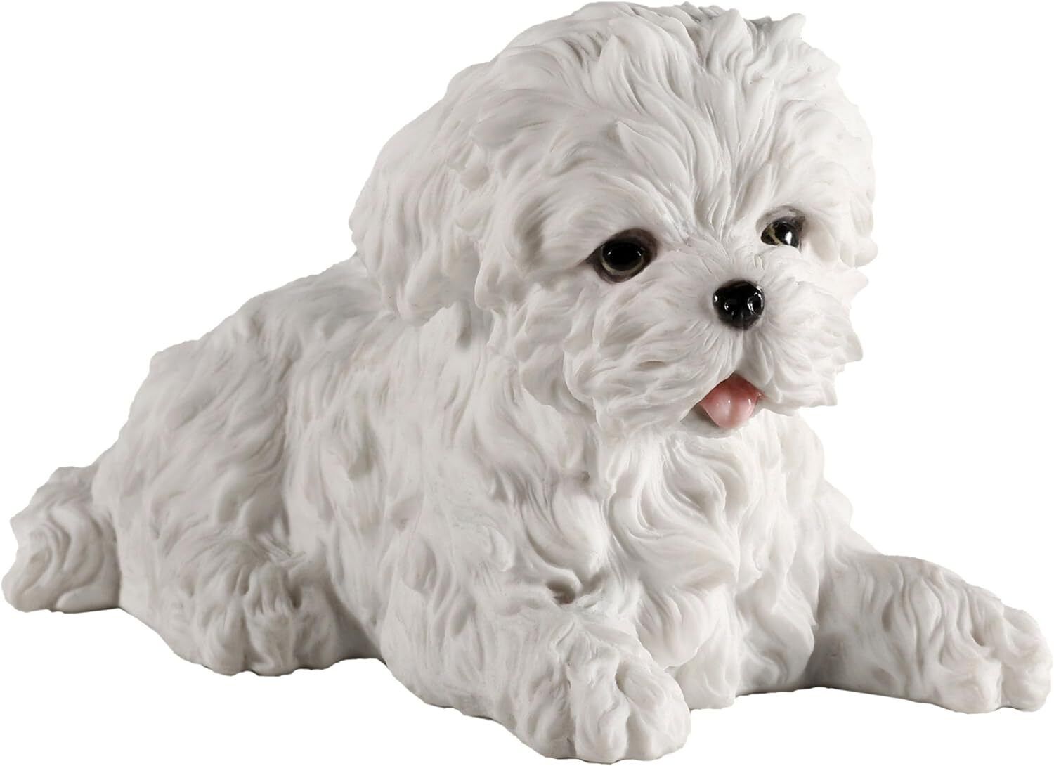 Veronese Design Maltese Terrier Puppy Dog Animal Figurine, White