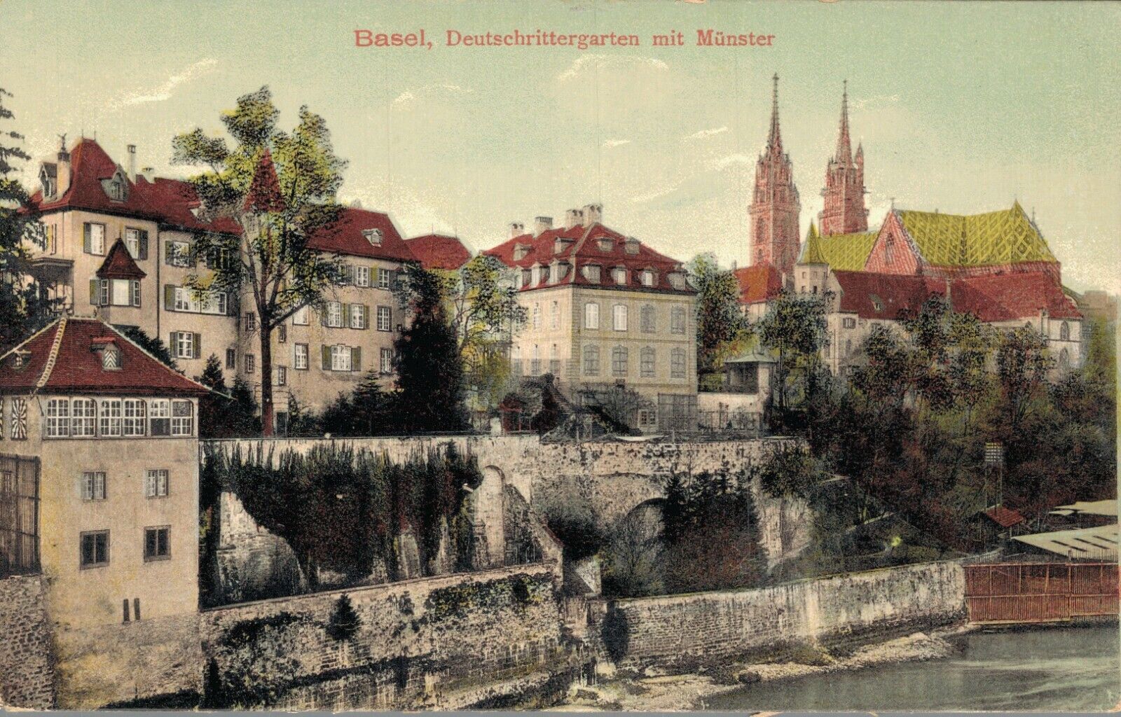 Switzerland Basel Deutschrittergarten mit Münster B20