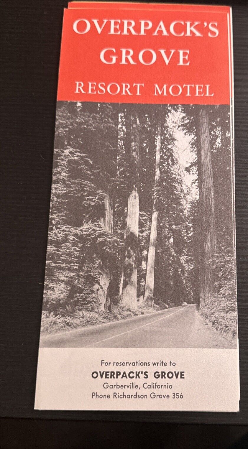 California Vintage Travel Brochures Redwoods Humboldt Forest Overpack’s Grove