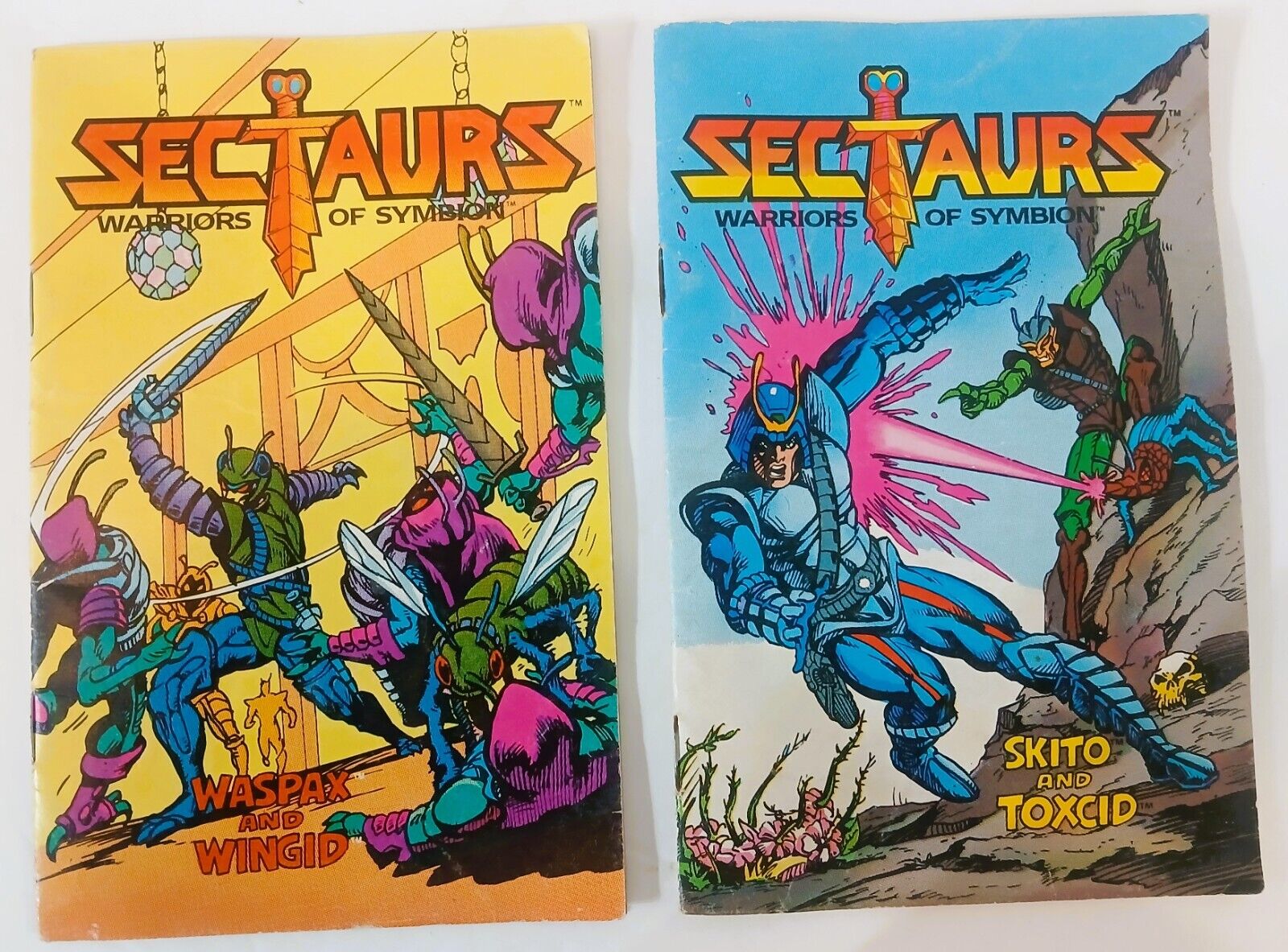 Sectaurs Warriors of Symbion Skito &Toxcid WAXSPAX & WINGID Mini Comic BOOK