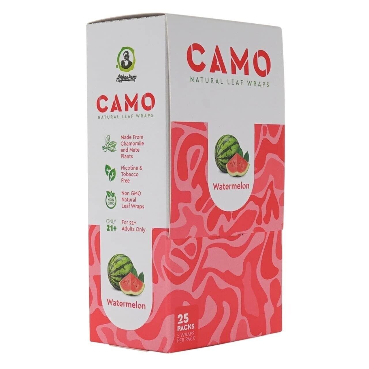 CAMO Natural Leaf Wraps -  WATERMELON - Full box 25 Packs of 5